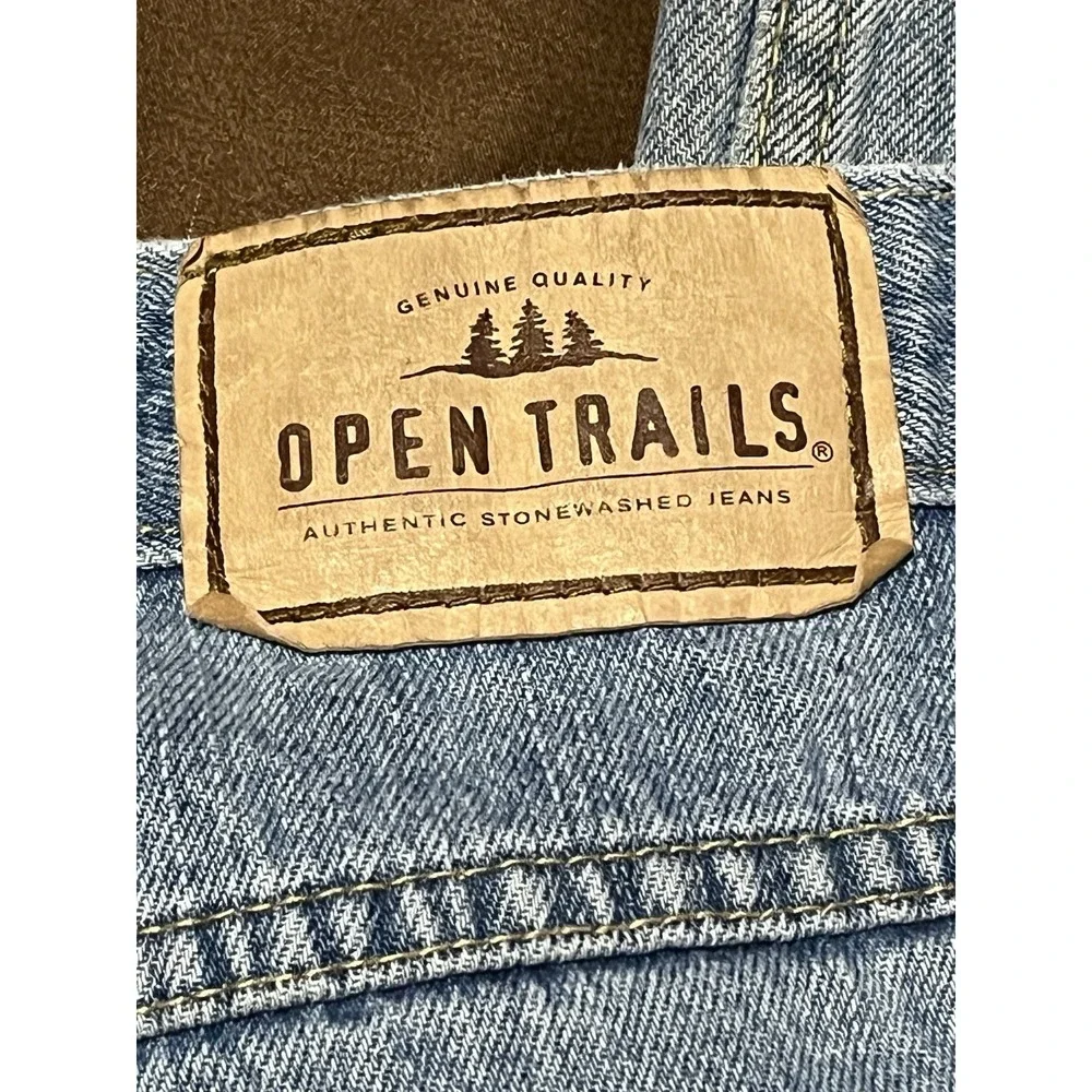 Open Trails Authentic‎ Stonewashed Jeans Men's Size 34x32 Some Staining